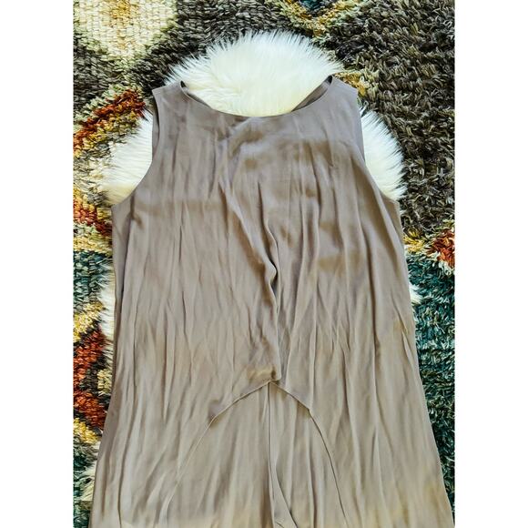 EILEEN FISHER Layered Bateau Neck Silk Jumpsuit | Luna / Gray | L | NWT - Picture 4 of 12